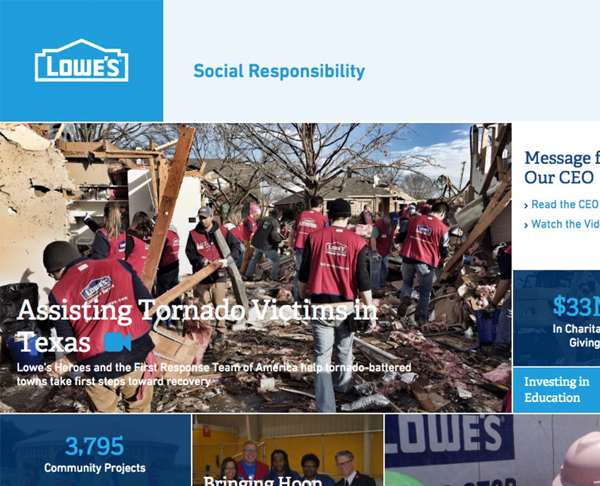 Lowe’s, Social Responsibility Report